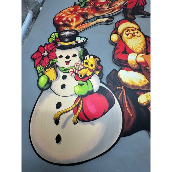 Christmas Yard Signs 8 Pieces Vintage Style 14" Tall With Prop Sticks READ - Picture 2 of 12